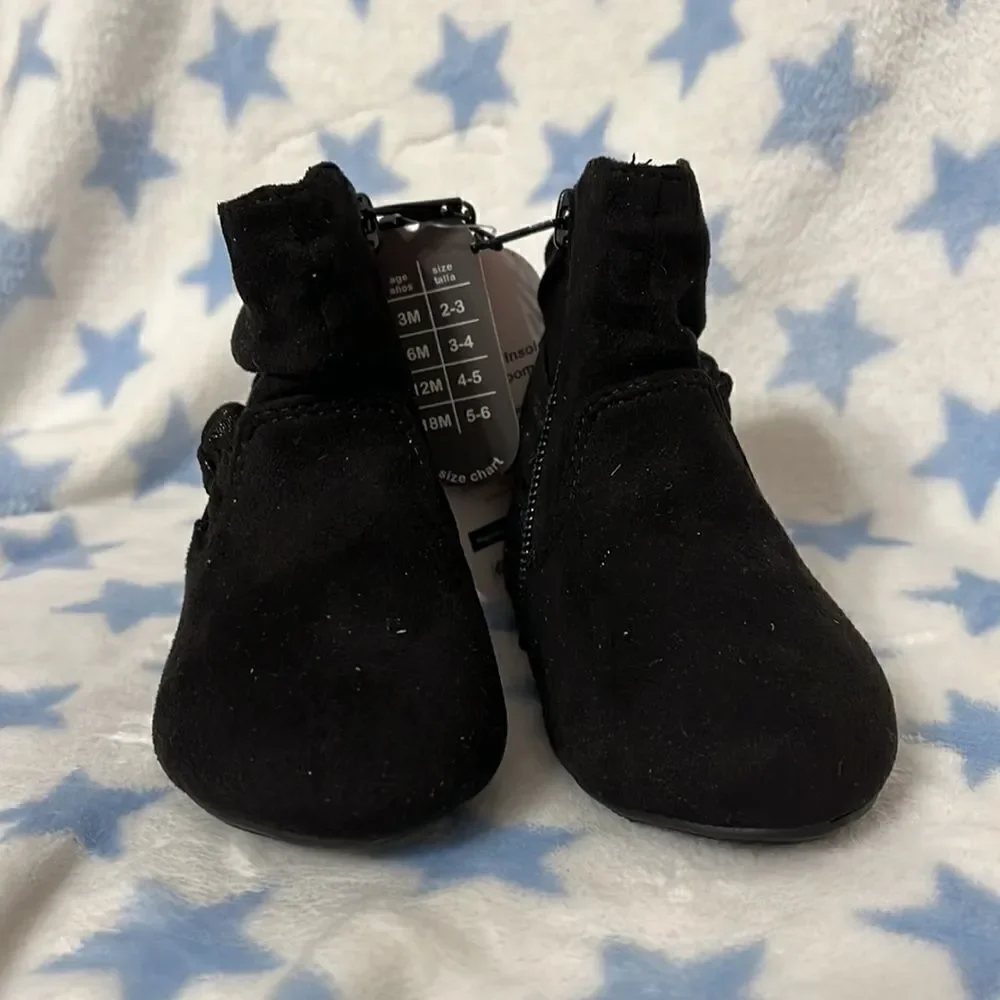 Baby Girls Black Dress Boots